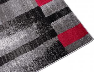 Makro Abra Kusový koberec JAWA J380A šedý / červený Rozměr: 140x190 cm