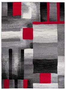 Makro Abra Kusový koberec JAWA J380A šedý / červený Rozměr: 300x400 cm