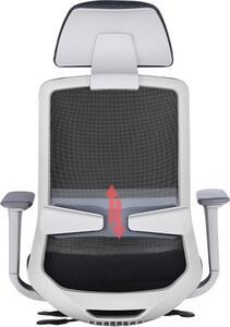 Mercury Ergonomická kancelářská židle DORA černá/šedá