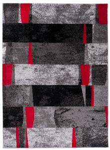 Makro Abra Kusový koberec JAWA J382B šedý / červený Rozměr: 80x150 cm