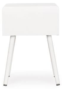 Noční stolek Charlize bílo-hnědý