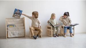 Béžová látková dětská knihovna 60x70 cm Once Upon a Time - Folkifreckles