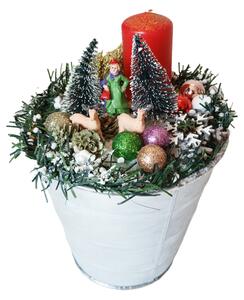 Vánoční dekorace kyblík Ø 15 cm