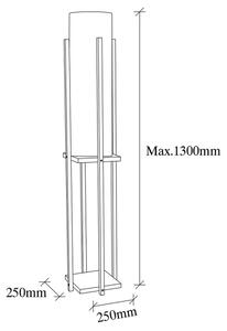 Stojací lampa 1xE27/40W/230V bílá