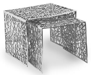 Set konferenčných stolků MIA - stříbrná