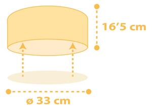 Dalber 82216A - Dětské stropní svítidlo STAR LIGHT 2xE27/60W/230V žlutá