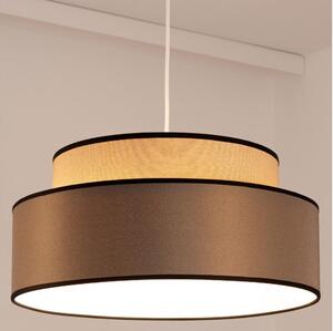 Lustr na lanku GRACE 1xE27/60W/230V pr. 40 cm béžová/hnědá