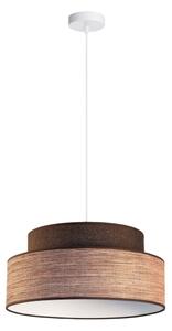 Lustr na lanku GRACE 1xE27/60W/230V pr. 40 cm hnědá/béžová