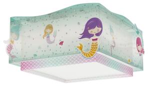 Dalber 63446 - Dětské stropní svítidlo MERMAIDS 2xE27/60W/230V