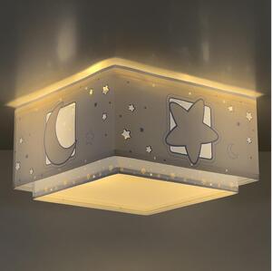 Dalber 63236T - Dětské stropní svítidlo MOONLIGHT 2xE27/60W/230V modrá