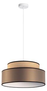 Lustr na lanku GRACE 1xE27/60W/230V pr. 40 cm béžová/hnědá
