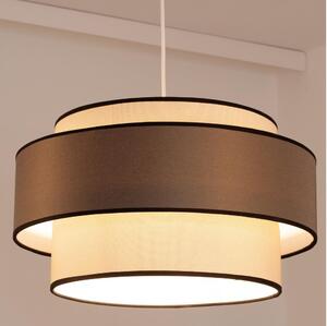 Lustr na lanku GRACE 1xE27/60W/230V pr. 40 cm krémová/hnědá