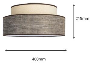 Stropní svítidlo GRACE 1xE27/60W/230V pr. 40 cm krémová/hnědá