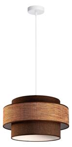 Lustr na lanku GRACE 1xE27/60W/230V pr. 40 cm hnědá/béžová