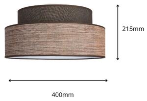 Stropní svítidlo GRACE 1xE27/60W/230V pr. 40 cm hnědá/béžová