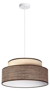 Lustr na lanku GRACE 1xE27/60W/230V pr. 40 cm krémová/hnědá