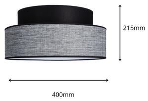 Stropní svítidlo GRACE 1xE27/60W/230V pr. 40 cm černá/šedá