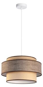 Lustr na lanku GRACE 1xE27/60W/230V pr. 40 cm béžová/hnědá