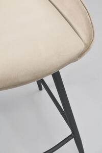 Rowico Béžová sametová barová židle Sierra