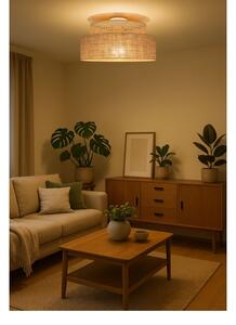 Stropní svítidlo BOHO 1xE27/60W/230V pr. 40 cm ratan