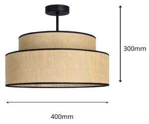 Přisazený lustr BOHO 1xE27/60W/230V pr. 40 cm béžová
