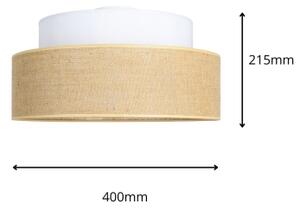 Stropní svítidlo BOHO 1xE27/60W/230V pr. 40 cm bílá/béžová