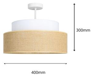 Přisazený lustr BOHO 1xE27/60W/230V pr. 40 cm bílá/béžová