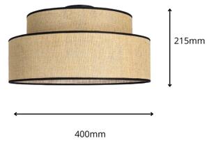 Stropní svítidlo BOHO 1xE27/60W/230V pr. 40 cm béžová