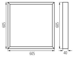 Kanlux 37275 - LED Přisazený panel BLINGO LED/34W/230V 60x60 cm