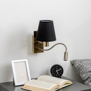 Brilagi - LED Nástěnná lampa NUBILA 1xE27/25W/230V + LED/3W mosaz/černá