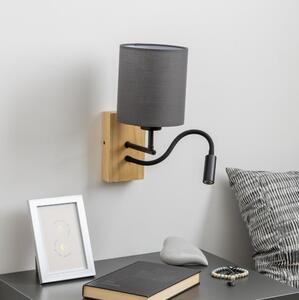 Brilagi - LED Nástěnná lampa NUBILA WOOD 1xE27/25W/230V + LED/3W dub/antracit