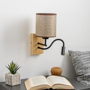 Brilagi - LED Nástěnná lampa NUBILA WOOD 1xE27/25W/230V + LED/3W dub/hnědá
