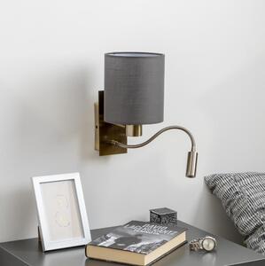 Brilagi - LED Nástěnná lampa NUBILA 1xE27/25W/230V + LED/3W mosaz/antracit