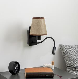 Brilagi - LED Nástěnná lampa NUBILA 1xE27/25W/230V + LED/3W černá/hnědá