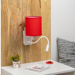 Brilagi - LED Nástěnná lampa NUBILA 1xE27/25W/230V + LED/3W bílá/červená