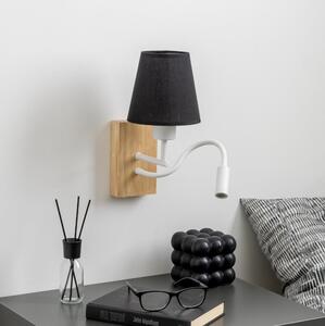 Brilagi - LED Nástěnná lampa NUBILA WOOD 1xE27/25W/230V + LED/3W dub/černá
