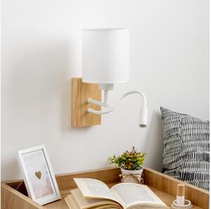 Brilagi - LED Nástěnná lampa NUBILA WOOD 1xE27/25W/230V + LED/3W dub/bílá