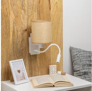 Brilagi - LED Nástěnná lampa NUBILA 1xE27/25W/230V +LED/3W bílá/světle hnědá