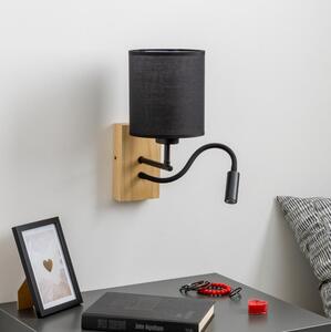 Brilagi - LED Nástěnná lampa NUBILA WOOD 1xE27/25W/230V + LED/3W dub/černá