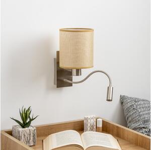 Brilagi - LED Nástěnná lampa NUBILA 1xE27/25W/230V+LED/3W chrom/světle hnědá