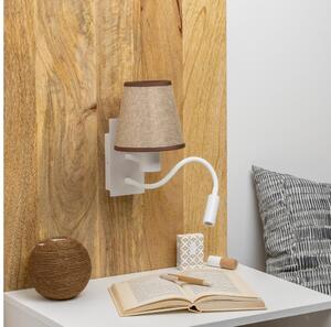 Brilagi - LED Nástěnná lampa NUBILA 1xE27/25W/230V + LED/3W bílá/hnědá