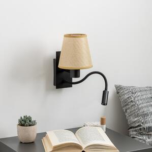 Brilagi - LED Nástěnná lampa NUBILA 1xE27/25W/230V+LED/3W černá/světle hnědá