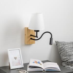 Brilagi - LED Nástěnná lampa NUBILA WOOD 1xE27/25W/230V + LED/3W dub/bílá