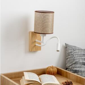 Brilagi - LED Nástěnná lampa NUBILA WOOD 1xE27/25W/230V + LED/3W dub/hnědá