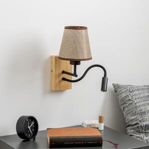 Brilagi - LED Nástěnná lampa NUBILA WOOD 1xE27/25W/230V + LED/3W dub/hnědá