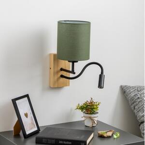 Brilagi - LED Nástěnná lampa NUBILA WOOD 1xE27/25W/230V + LED/3W dub/zelená