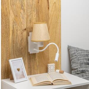 Brilagi - LED Nástěnná lampa NUBILA 1xE27/25W/230V +LED/3W bílá/světle hnědá