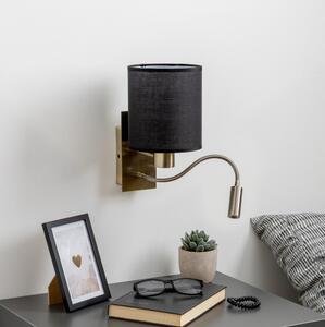 Brilagi - LED Nástěnná lampa NUBILA 1xE27/25W/230V + LED/3W mosaz/černá