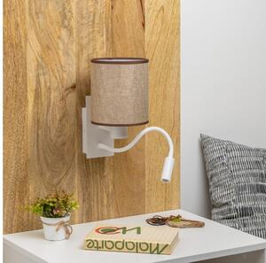 Brilagi - LED Nástěnná lampa NUBILA 1xE27/25W/230V + LED/3W bílá/hnědá