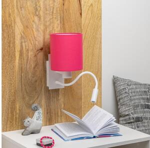 Brilagi - LED Nástěnná lampa NUBILA 1xE27/25W/230V + LED/3W bílá/růžová